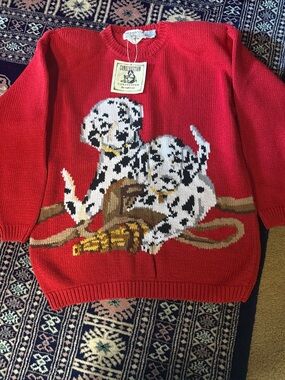 Coronation Collection Red Dalmatian Crewneck Sweater